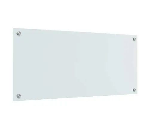 Virtuves Aizsargpanelis Balts 90 X 40 X 0.8 Cm Rūdīts Stikls Vidaxl