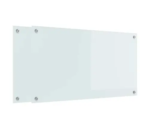 Virtuves Aizsargpanelis Balts 90 X 50 X 0.8 Cm Rūdīts Stikls Vidaxl