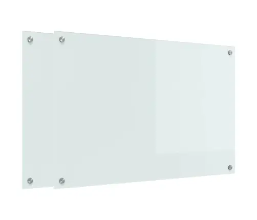 Virtuves Aizsargpanelis Balts 90 X 60 X 0.8 Cm Rūdīts Stikls Vidaxl