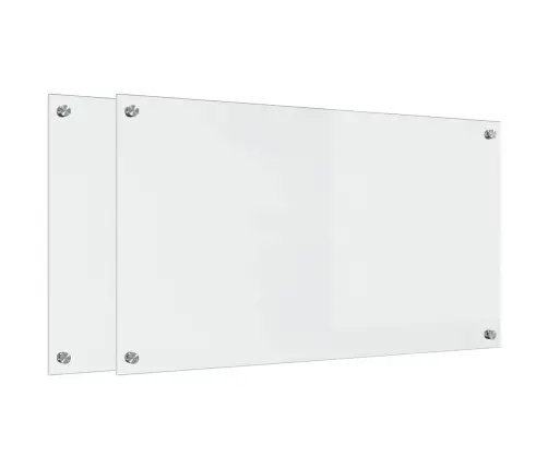 Kögi Splashback 2 Pcs Läbipaistev 90 X 50 Cm Karastatud Klaas