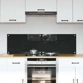 Virtuvės Užpakalinė Plokštė 2 Pcs Juoda 70 X 40 Cm