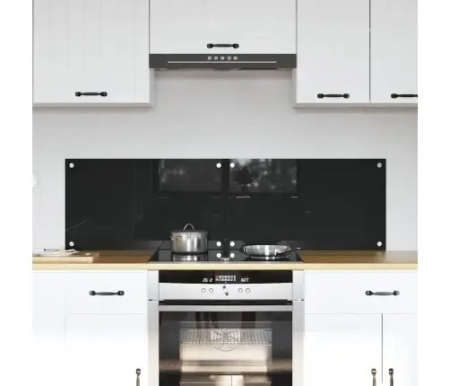 Virtuvės Užpakalinė Plokštė 2 Pcs Juoda 70 X 40 Cm