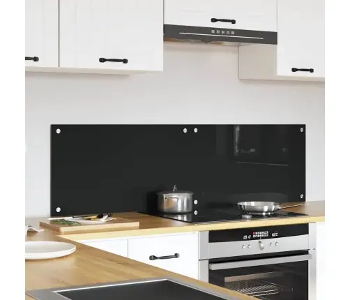 Virtuvės Užpakalinė Plokštė 2 Pcs Juoda 70 X 40 Cm