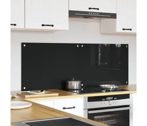 Kögi Splashback 2 Pcs Must 70 X 50 Cm Karastatud Klaas