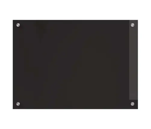 Kögi Splashback 2 Pcs Must 70 X 50 Cm Karastatud Klaas