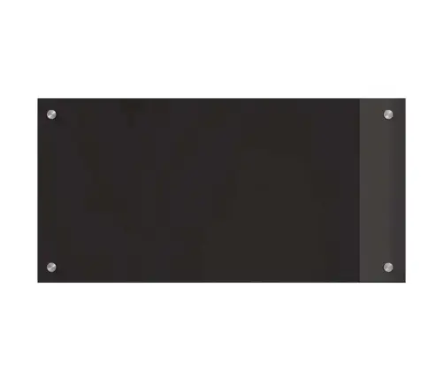 Virtuves Aizsargpanelis Melna 80 X 40 X 0.8 Cm Rūdīts Stikls Vidaxl