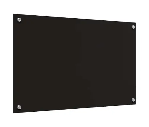 Virtuves Aizsargpanelis Melna 80 X 50 X 0.8 Cm Rūdīts Stikls Vidaxl