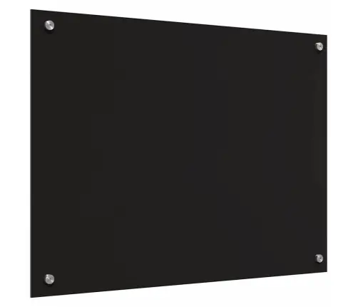 Virtuves Aizsargpanelis Melna 80 X 60 X 0.8 Cm Rūdīts Stikls Vidaxl