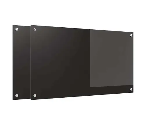 Virtuvės Užpakalinė Plokštė 2 Pcs Juoda 90 X 50 Cm