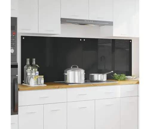 Kögi Splashback 2 Pcs Must 90 X 60 Cm Karastatud Klaas