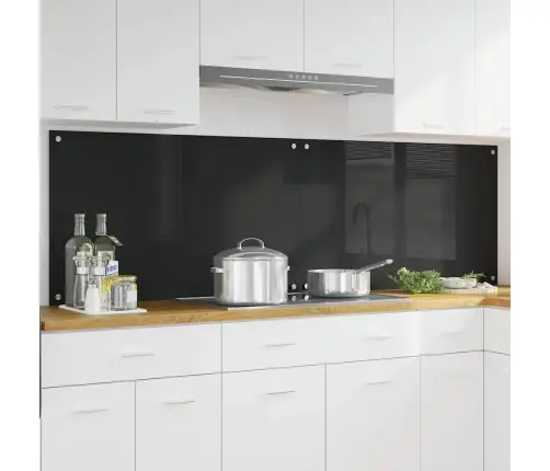 Kögi Splashback 2 Pcs Must 100 X 60 Cm Karastatud Klaas
