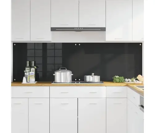 Kögi Splashback 2 Pcs Must 100 X 60 Cm Karastatud Klaas