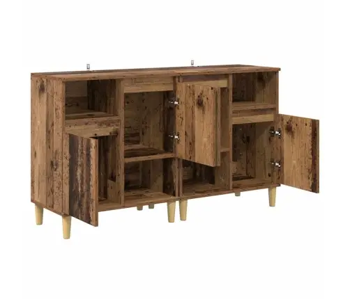 Šoninės Lentynos 2 Pcs Senovinis Medis 60 X 35 X 70 Cm