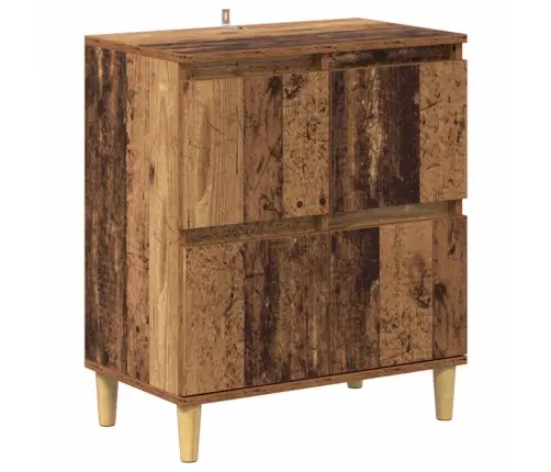 Šoninės Lentynos 3 Pcs Senovinis Medis 60 X 35 X 70 Cm