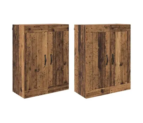 Sienas Skapji 2 Pcs Vecs Koks 69,5 X 34 X 90 Cm Vidaxl