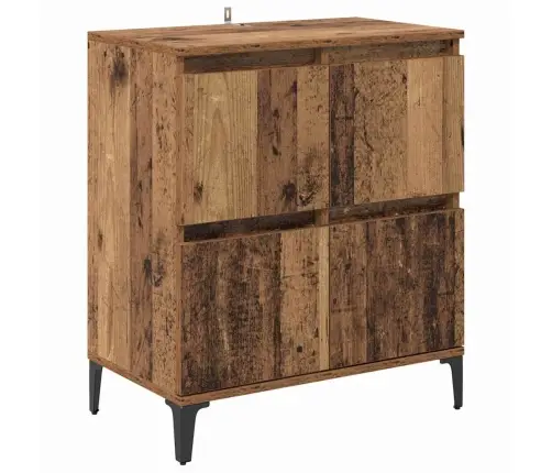 Sānu Skapji 2 Pcs Vecs Koks 60 X 35 X 70 Cm Inženierijas Koks Vidaxl