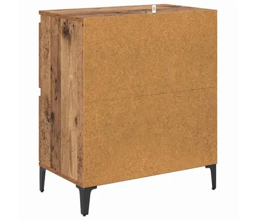 Sānu Skapji 2 Pcs Vecs Koks 60 X 35 X 70 Cm Inženierijas Koks Vidaxl