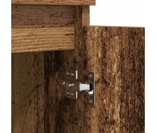 Sānu Skapji 3 Pcs Vecs Koks 60 X 35 X 70 Cm Inženierijas Koks Vidaxl