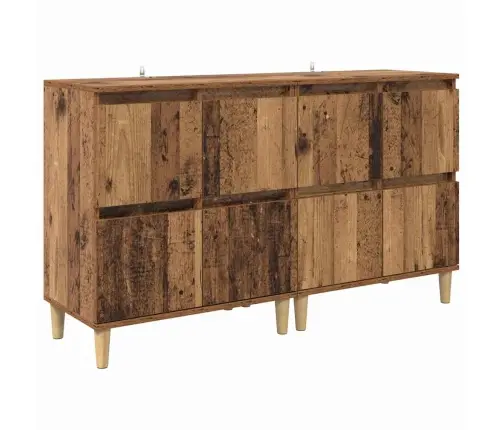 Sānu Skapji 2 Pcs Vecs Koks 60 X 35 X 70 Cm Inženierijas Koks Vidaxl