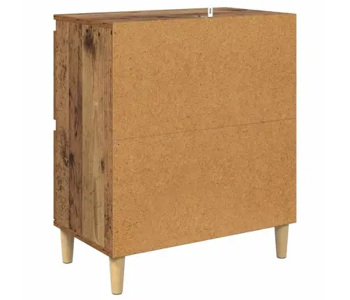 Sānu Skapji 2 Pcs Vecs Koks 60 X 35 X 70 Cm Inženierijas Koks Vidaxl