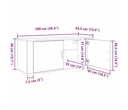 Sienā Piestiprināta Tv Skapīša Komplekts 2 Pcs Vecs Koks Vidaxl