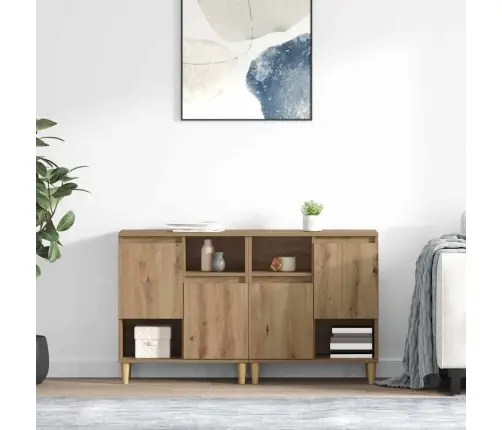 Kappide Külgedel 2 Pcs Käsitööpuu 60 X 35 X 70 Cm Tehispuit