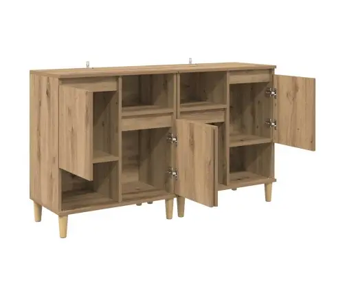 Kappide Külgedel 2 Pcs Käsitööpuu 60 X 35 X 70 Cm Tehispuit