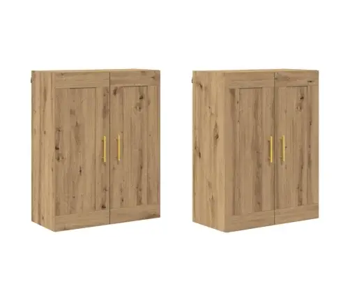 Sienas Skapji 2 Pcs Artisānā Ozols 69,5 X 34 X 90 Cm Vidaxl