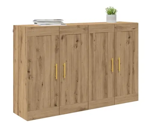 Sienas Skapji 2 Pcs Artisānā Ozols 69,5 X 34 X 90 Cm Vidaxl