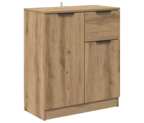 Šoninės Lentynos 2 Pcs Amatininkų Ąžuolas 60 X 30 X 70 Cm