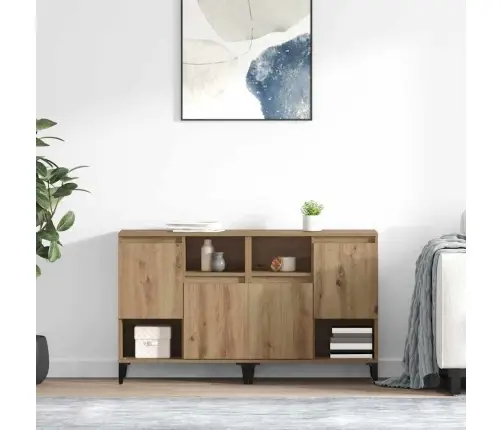 Šoninės Lentynos 2 Pcs Amatininkų Ąžuolas 60 X 35 X 70 Cm