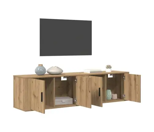 Sieninio Televizoriaus Kabineto Komplektas 2 Pcs