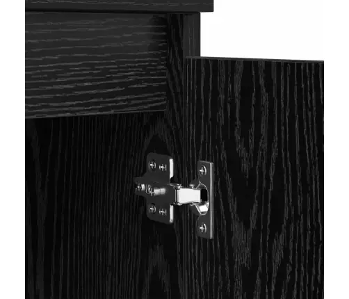 Šoninės Lentynos 3 Pcs Juodas Ąžuolas 60 X 35 X 70 Cm