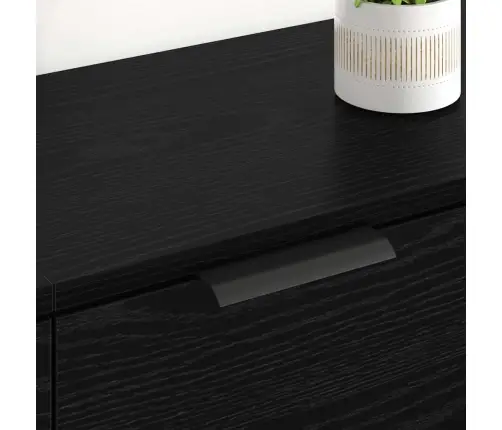 Kappide Külgedel 2 Pcs Must Tamm 60 X 30 X 70 Cm Tehispuit