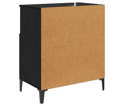 Sānu Skapji 2 Pcs Melns Ozolkoks 60 X 35 X 70 Cm Vidaxl