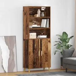 Augstais Skapītis Vecs Koks 69,5 X 32,5 X 180 Cm Vidaxl