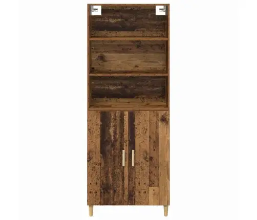 Augstais Skapītis Vecs Koks 69,5 X 32,5 X 180 Cm Vidaxl