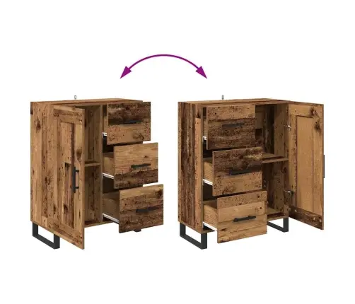 Augstais Skapītis 2 Pcs Vecs Koks Koka Un Stikla Materiāls Vidaxl