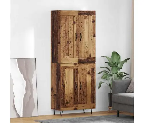 Augstais Skapītis Vecs Koks 69,5 X 34 X 180 Cm Vidaxl