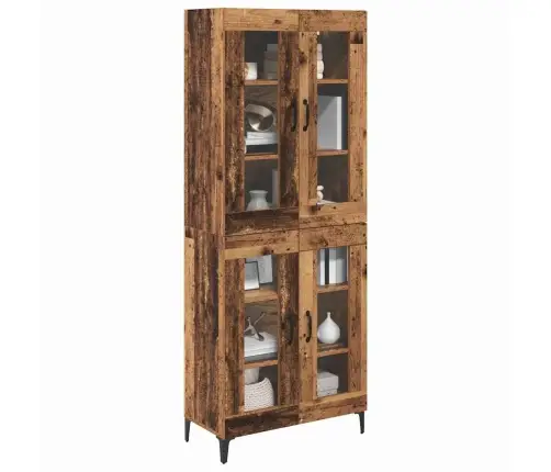 Augstais Skapītis Vecs Koks 69,5 X 34 X 180 Cm Vidaxl