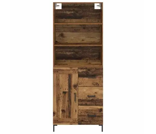 Aukštas Spintelė Su Stalčių Senas Medis 69,5 X 34 X 180 Cm
