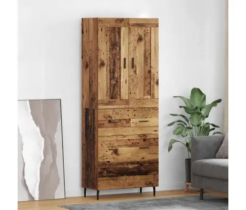 Kõrgushein Sahtliga 2 Pcs Vana Puit Kunstlik Puit Ja Klaas