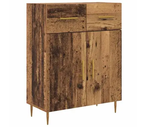 Augstais Skapītis Vecs Koks 69,5 X 34 X 180 Cm Inženierijas Koks