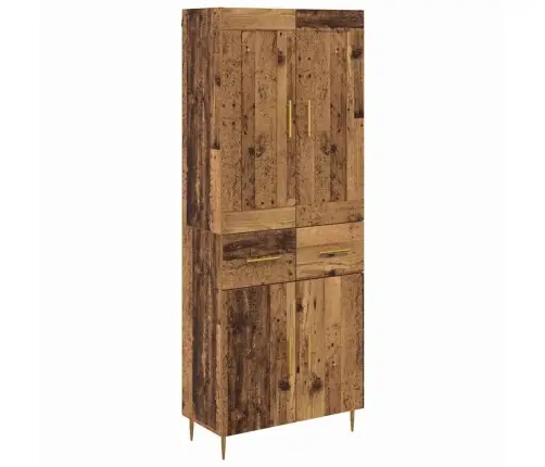 Augstais Skapītis Vecs Koks 69,5 X 34 X 180 Cm Inženierijas Koks