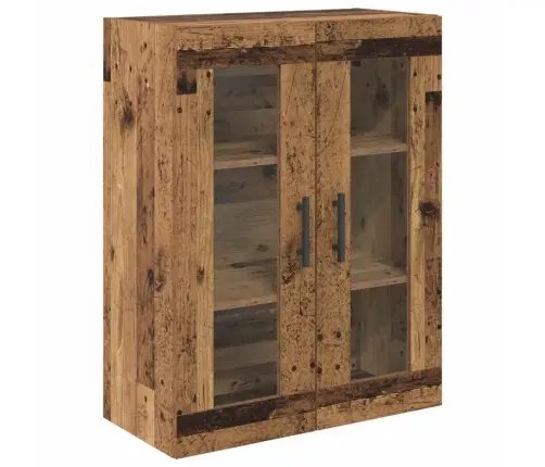 Augstais Skapītis 2 Pcs Vecs Koks Koka Un Stikla Materiāls Vidaxl