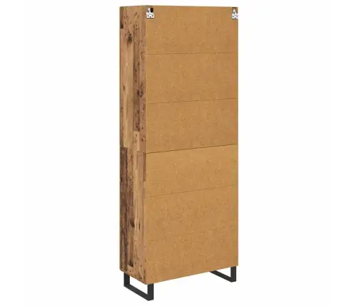 Augstais Skapītis 2 Pcs Vecs Koks Koka Un Stikla Materiāls Vidaxl