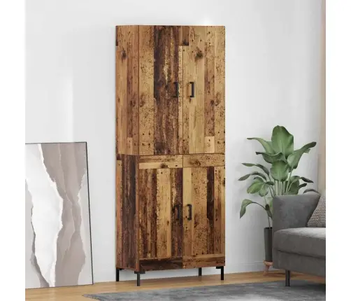 Augstais Skapītis Vecs Koks 69,5 X 34 X 180 Cm Vidaxl