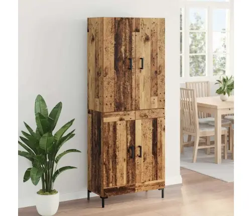 Augstais Skapītis Vecs Koks 69,5 X 34 X 180 Cm Vidaxl