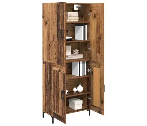 Augstais Skapītis Vecs Koks 69,5 X 34 X 180 Cm Vidaxl