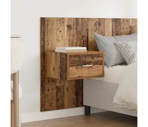 Galvos Aukštas Su Spinta 3 Pcs Senovinis Medis Apdirbta Mediena